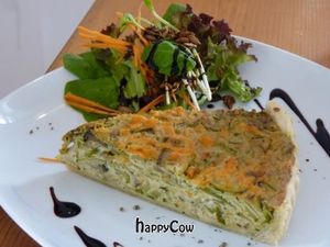 Zucchini and 'cheddar cheese' quiche at Cafe Vux in Berlin