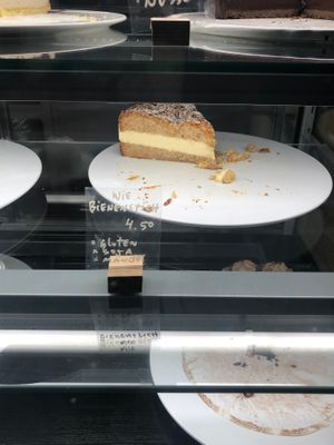 Bienenstich cake at Cafe Vux in Berlin
