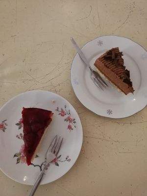 Delicious cakes at Cafe Vux in Berlin