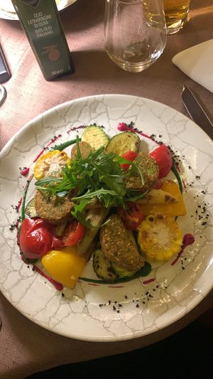 Vegetables with quinoa burger   at Hotel Freina in Selva Di Val Gardena