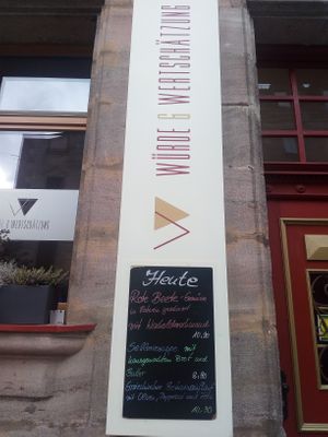 Die Tageskarte at Würde & Wertschätzung in Nuremberg