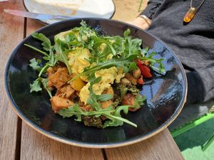 Sweet Potato Just Egg Hash at Hungry Angelina in Long Beach