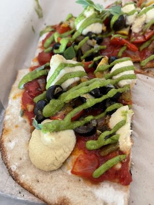 Pesto Flatbread  at Hungry Angelina in Long Beach