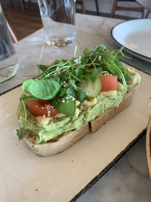 Avocado toast! at Hungry Angelina in Long Beach