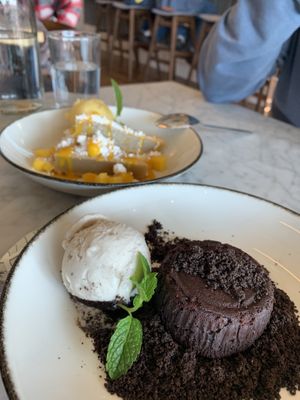 Uhhhhhh this dessert is amazing with a cappuccino 😩😩😩 at Hungry Angelina in Long Beach