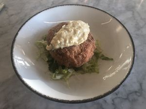 Crab cake at Hungry Angelina in Long Beach