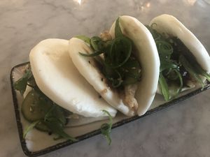 Chicken mushroom bao at Hungry Angelina in Long Beach