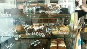 Clearly labelled treats at The Boatyard in North Shields