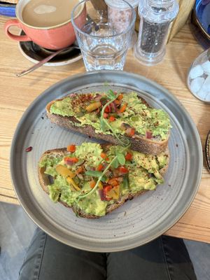 Avo on sour dough - really good  at The Boatyard in North Shields