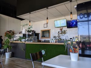 Inside...so cute! at Sabia Plant Based Eatery in Guaynabo