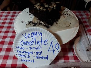 Vegan choc cake at Healthy Brownie Bakery in Koh Phangan