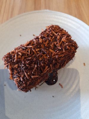 Vegan Double chocolate lamington at The Coffee Club in Warwick