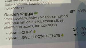 Vegan at The Coffee Club in Warwick