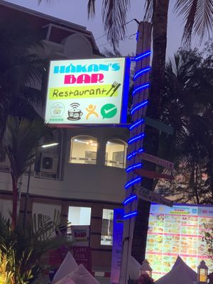 Front Sign  at Hakan's Bar in Phuket