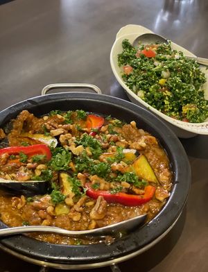 Makdoos (Eggplant, walnuts etc)  at Petra in Seoul