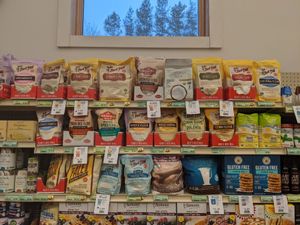 A variety of flours at The Green Grocer in Portsmouth