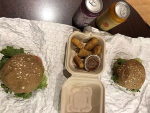 We had the mock chicken nuggets too! at Down to Earth - Store and Deli in Kahului