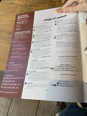 Beginning of the menu at Black & Brew in Lakeland