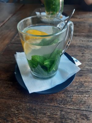 Fresh mint tea with lemon #Veganuary at Smokvica - Kralja Petra in Belgrade