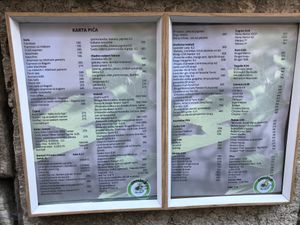 The menu.  at Smokvica - Kralja Petra in Belgrade