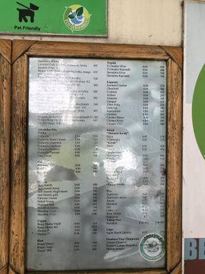 Menu page at Smokvica - Kralja Petra in Belgrade