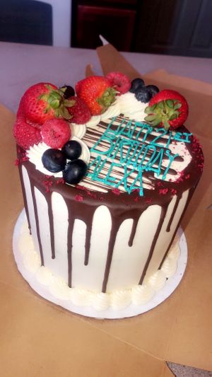 Chocolate mousse berry cake at Cake Vegan Bakery in Dover