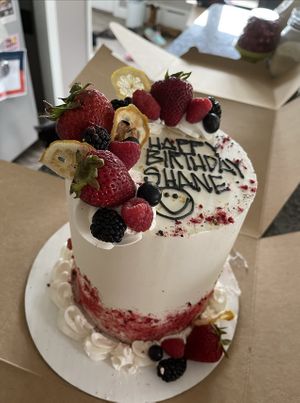 Lemon berry cake  at Cake Vegan Bakery in Dover