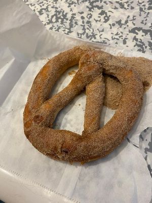 Cinammon pretzel at Knot Artisan Coffee & Pretzels - Victoria in South West London