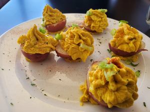 Deviled Potatoes at Paisley Vegan Kitchen in Melbourne