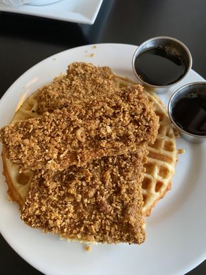 Chick’n & waffles   at Paisley Vegan Kitchen in Melbourne