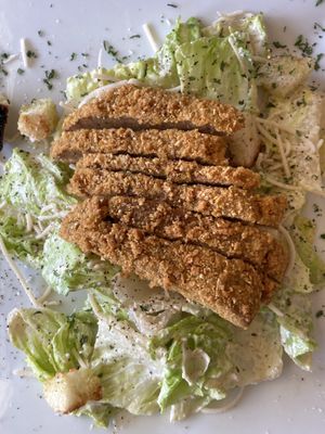 Half Caesar salad with seitan  at Paisley Vegan Kitchen in Melbourne