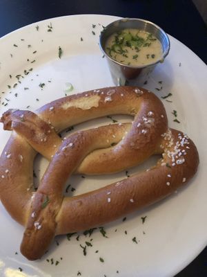 Soft pretzel 🥨  at Paisley Vegan Kitchen in Melbourne