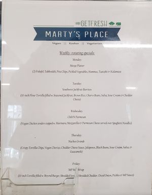 Weekly Specials at Marty's Place in Charleston