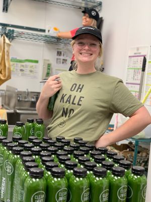 Cold-Pressed in house at Clean Juice in Lincoln