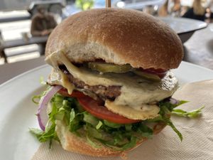 Vegan Cheeseburger 🍔   at Old Maids Burger Store in Brunswick Heads