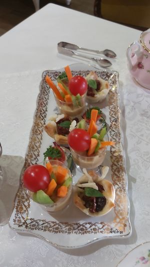 Savoury selection, all vegan. at Vintage Rose Tea & Coffee House in East Albury