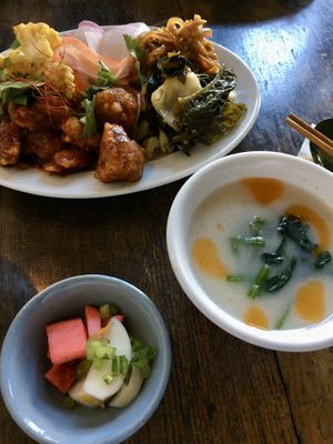 Taiwanese lunch plate @ Beach Muffin (special event) at Meals Natural Food in Hayama