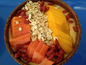 smoothie bowl at MY Vegan Food Shop & Cafe in Koh Samui
