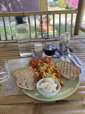 Tofu scramble. Really good .  at MY Vegan Food Shop & Cafe in Koh Samui