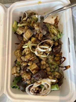 Take away version of the veggie toast  at Hungry Biker in Porto