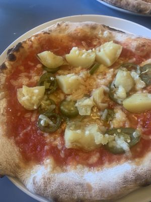 Potato, jalapeño and honey   at Grumpy's Bar + Wood Fired Pizza in Farsley