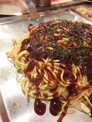 Vegan Okonomiyaki at Kaze no Machi 風の街　 in Osaka