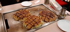 Vegan okonomiyaki at Kaze no Machi 風の街　 in Osaka