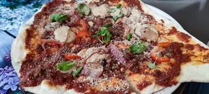 Beyond pizza. Very tasty at Vegan Vacation in Bergen