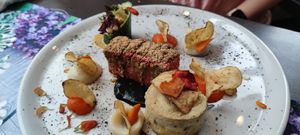 Salmon fillet. Not the best and small portion. at Vegan Vacation in Bergen