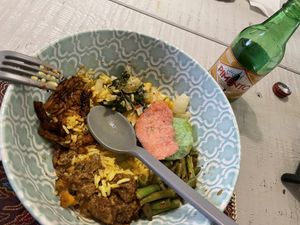 Let ook op het heerlijje gemberdrankje! at Warung Senang in Middelburg