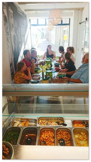 Family diner. at Warung Senang in Middelburg