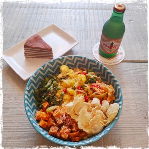 Various Vegan options. at Warung Senang in Middelburg