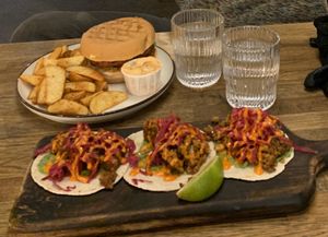 Oomph burger and tacos  at Spes Kitchen in Reykjavik