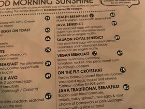   at Java Bistro in Stellenbosch